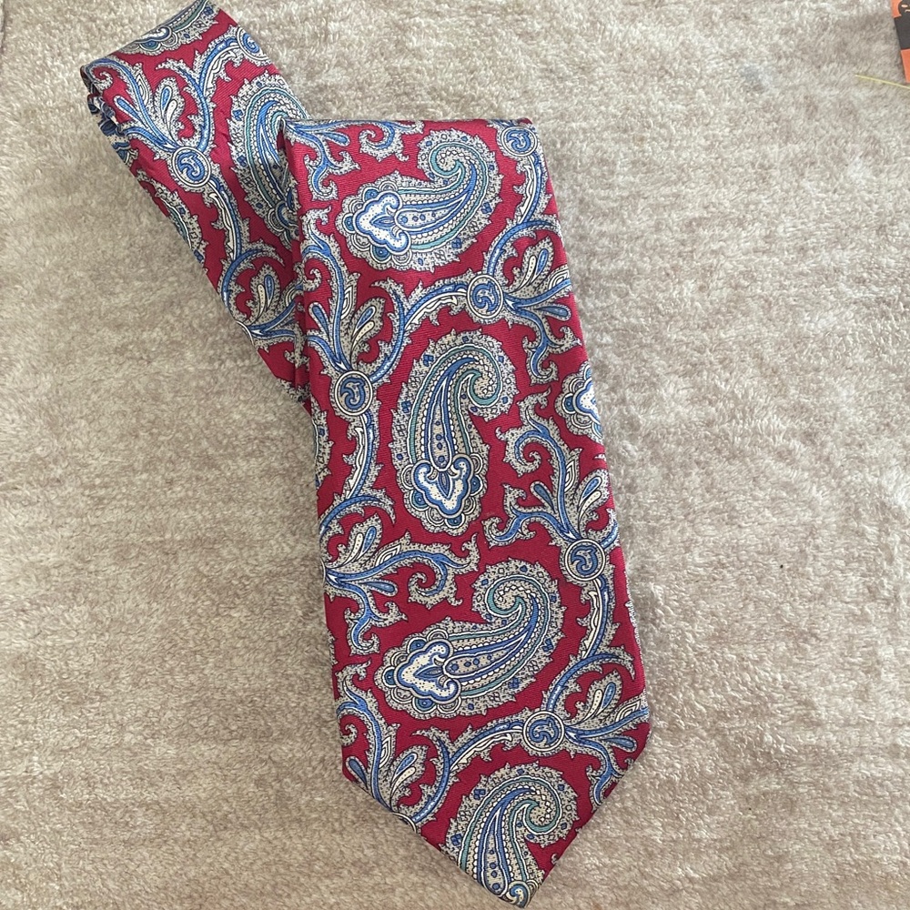 Jos. A. Bank Red and Blue Paisley Tie